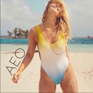 NWT AEO Aerie superscoop ombré one piece swimsuit XL Extra Large free shipping
